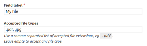 File Upload feature found in the HTML Forms Premium add-on.